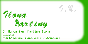 ilona martiny business card